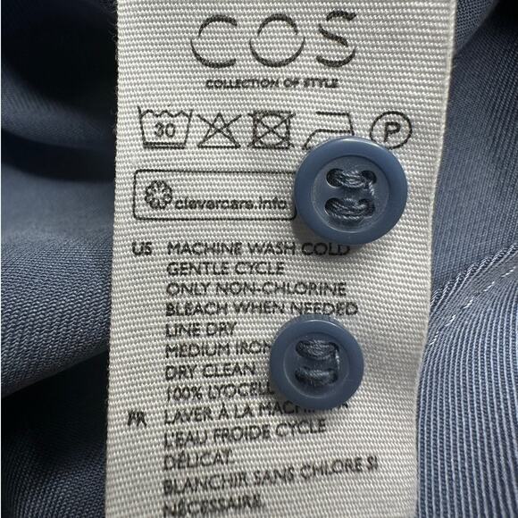 COS: Dusty Blue Button Down - Picture 7 of 8